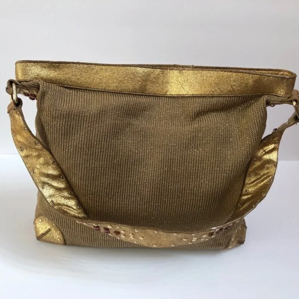 The Sak Bag Crochet Shoulderbag Gold Large Tote